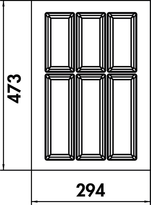 Naber | Adesso 1 | Besteckeinsatz Besteckkasten | 400er Schrank