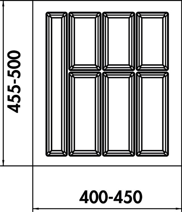 Naber | Adesso 2 | Besteckeinsatz Besteckkasten | 500er Schrank