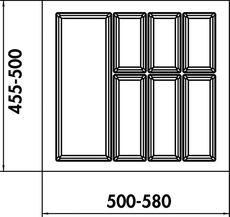 Naber | Adesso 2 | Besteckeinsatz Besteckkasten | 600er Schrank