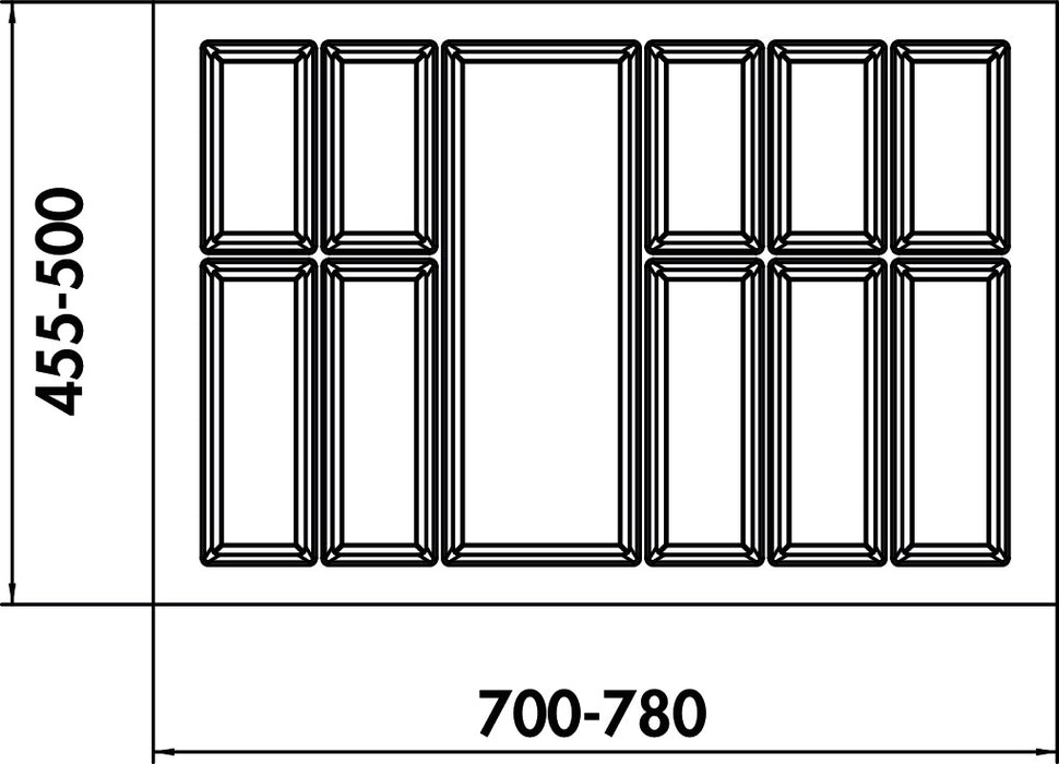 Naber | Adesso 2 | Besteckeinsatz Besteckkasten | 800er Schrank