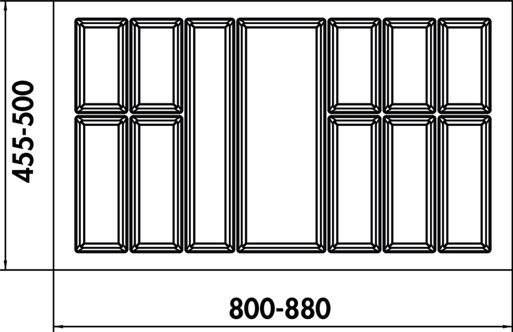 Naber | Adesso 2 | Besteckeinsatz Besteckkasten | 900er Schrank