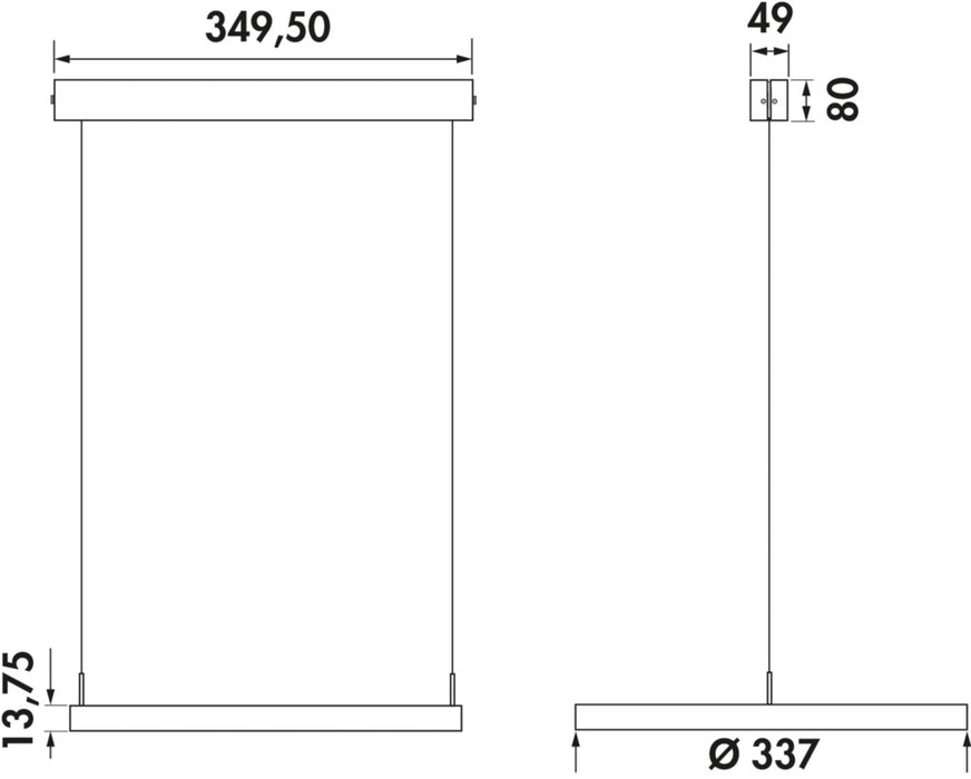 Naber | Plate 1R LED Pendelleuchte edelstahlfbg. eloxiert