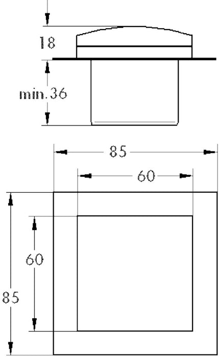 Naber | Mira ES1 mit Blende | Einbausteckdosenelemente | schwarz matt | Deckel anthrazit