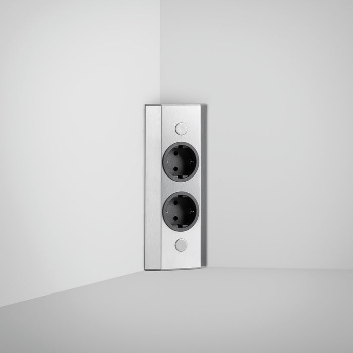 Naber | Mira ES5 | Ecksteckdosenelement | Edelstahl