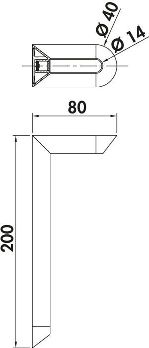 Naber | Varco 2 LED, Leuchte, Einzelleuchte m. LED Touch S. D., edelstahlfarbig