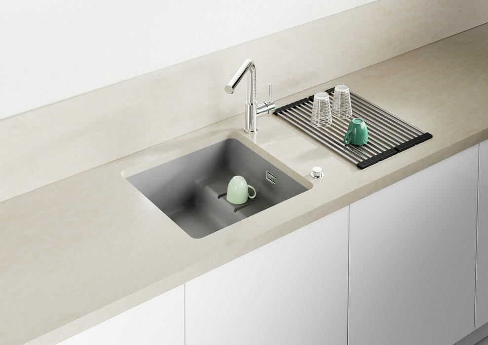 Naber | PickUP U – Set 1 | Unterbaubecken | schiefer | inkl. Arco 2 | chrom