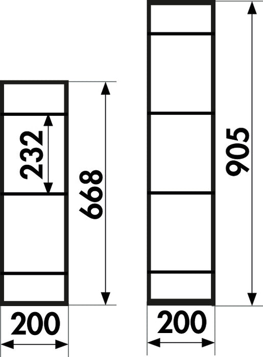 Kesseböhmer | YouK Regalsystem | T 320 mm | H 1500 mm | mit 4 Ablageaufnahmen