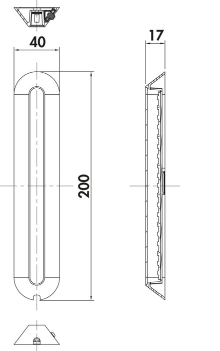 Naber | Varco 1 LED schwarz, Leuchte, Einzelleuchte m. LED Touch S. D., 4000 K neutralweiß
