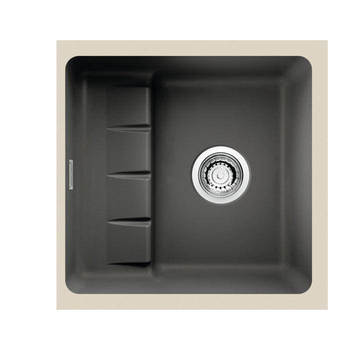 Naber | PickUP U – Set 1 | Unterbaubecken | schiefer | inkl. Arco 2 | chrom