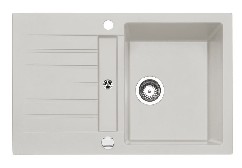 Naber | Corto 780 - Set inkl. Gramix 1 Hochdruck-Armatur, Spüle, granit magnolia