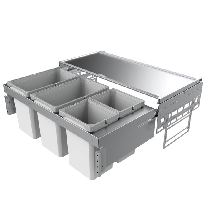 Naber | Cox® Base 360 S/900-4, Schublade, ohne Biodeckel, hellgrau, H 360 mm