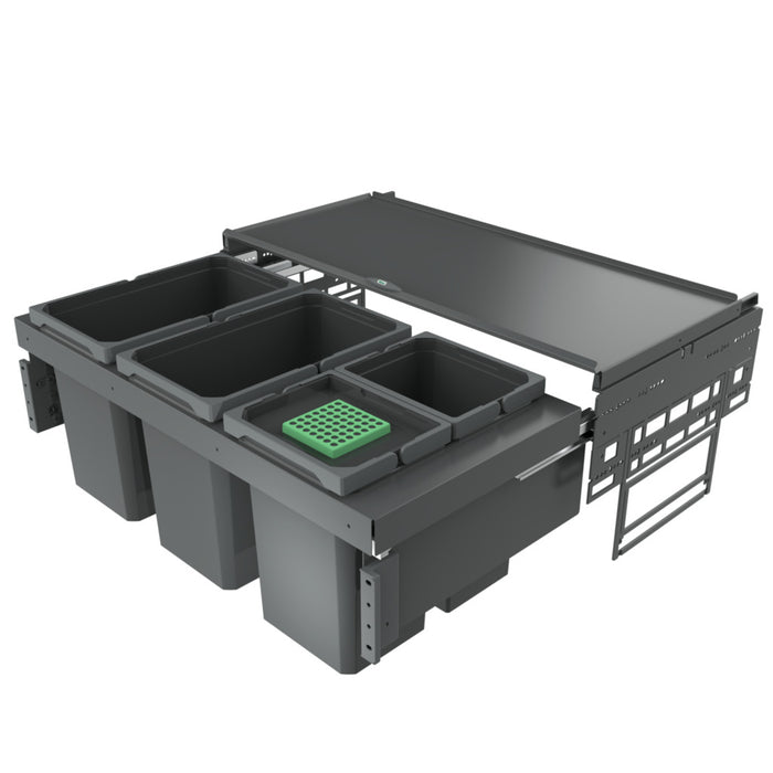 Naber | Cox® Base 360 S/900-4, Schublade, mit Biodeckel, anthrazit, H 360 mm