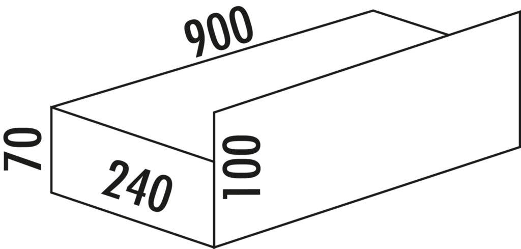 Naber | Cox Base-Board® 900, Schublade, silber