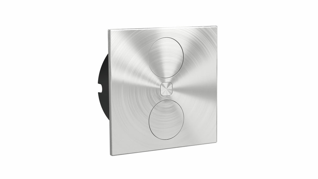 Naber | Duplex USB A+C | Einbausteckdosenelemente | eckig | mit Schukosteckdose | Edelstahl