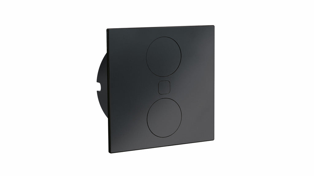 Naber | Duplex Doppelsteckdose | Einbausteckdosenelemente | eckig | mit Schukosteckdosen | schwarz matt