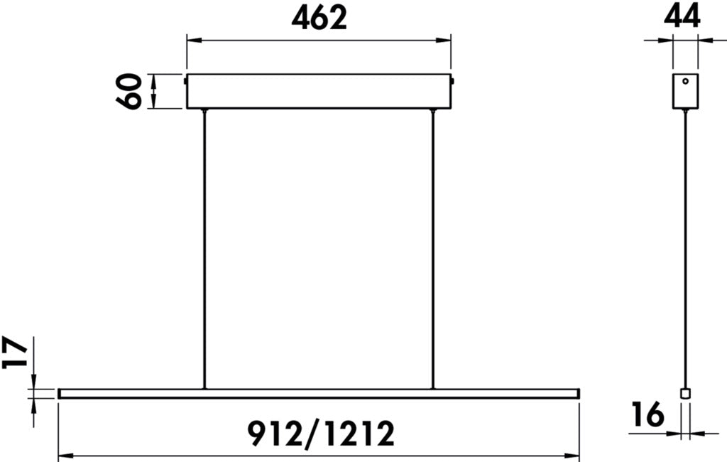 Naber | Zito LED | Pendelleuchte | schwarz matt | L 900 mm | 13 W