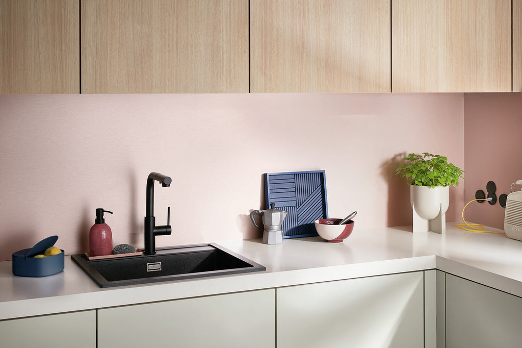 Naber | Spazzolato kupferfarbig, Nischenrückwand, Aluminium, 3,5 mm, glänzend