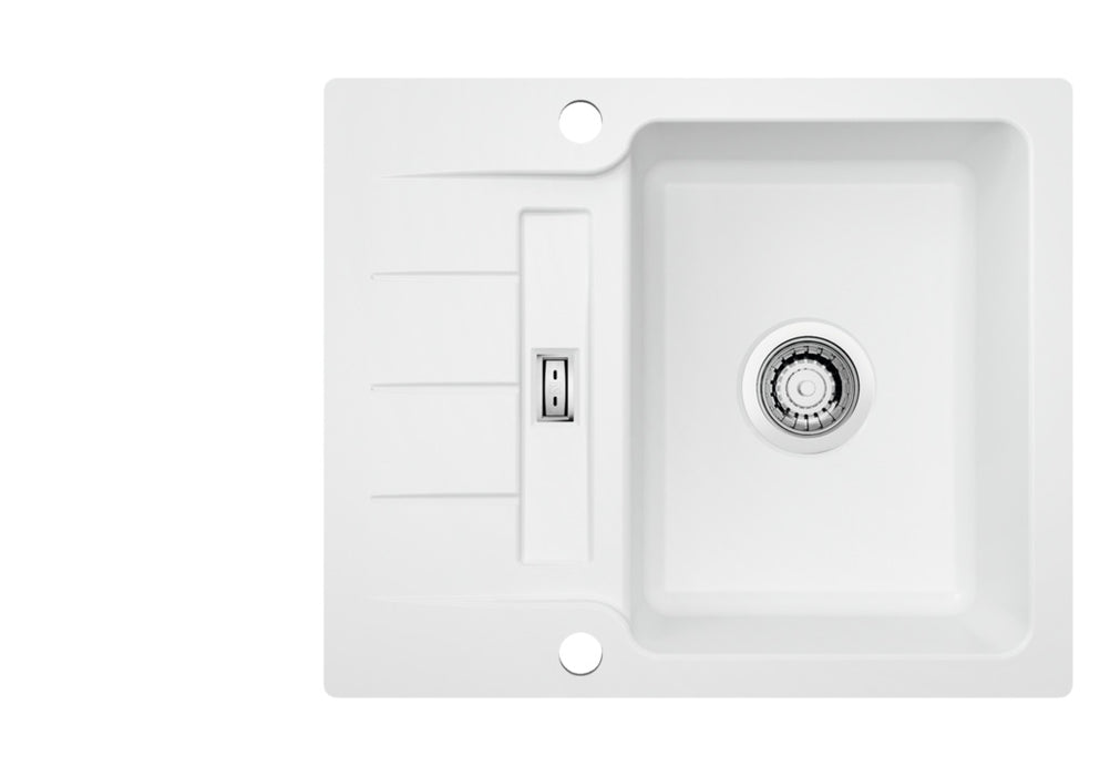 Naber | LineUP 2F | Flächenbündige Spüle | weiß glänzend