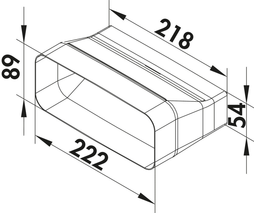 Naber | F-Top Adapter | Lüftungsrohr | weiß