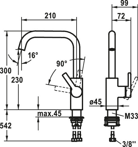 KWC | Luna E6 | Einhebelmischer | schwarz matt | Hochdruck