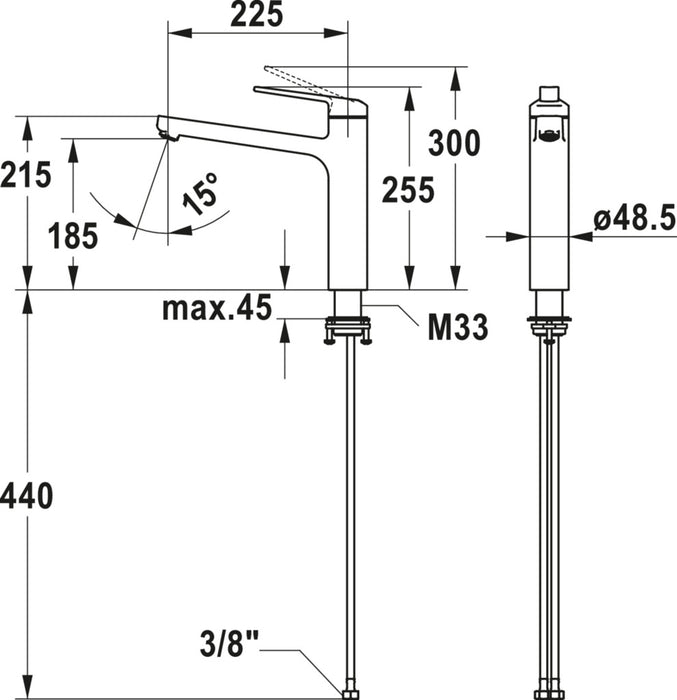 KWC | Domo 1 | Einhebelmischer | chrom | Hochdruck