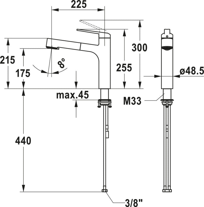 KWC | Domo 2 | Einhebelmischer | chrom | Hochdruck