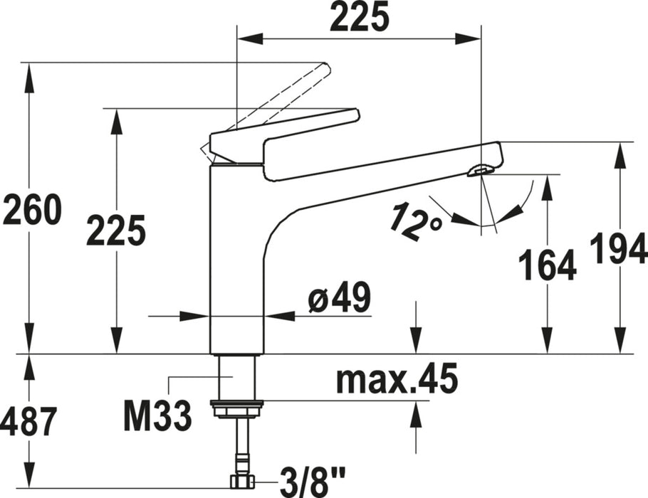 KWC | Suno 1 | Einhebelmischer | chrom | Hochdruck