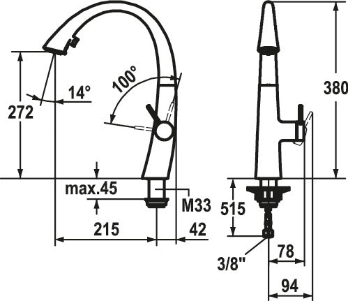 KWC | Zoe 2 | Einhebelmischer | edelstahlfinish | Hochdruck