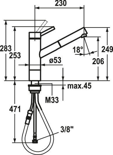 KWC | Inox 4 | Einhebelmischer | Edelstahl | Hochdruck