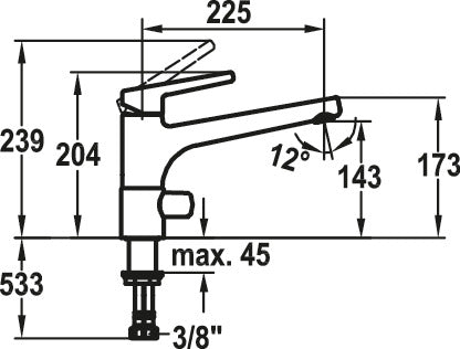 KWC | Suno 7 | Einhebelmischer | chrom