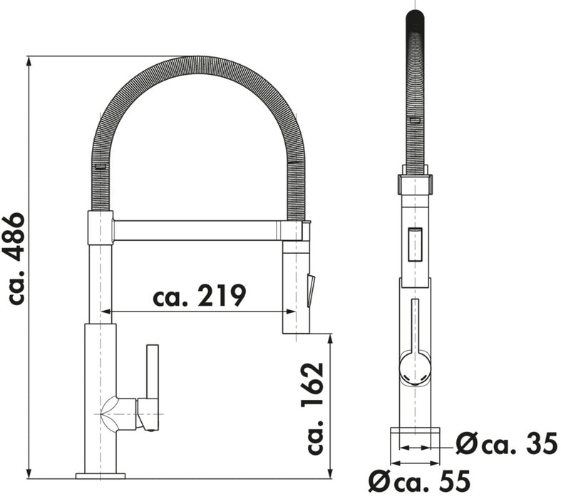 Naber | Drive 6 | Einhebelmischer | schwarz matt | Hochdruck