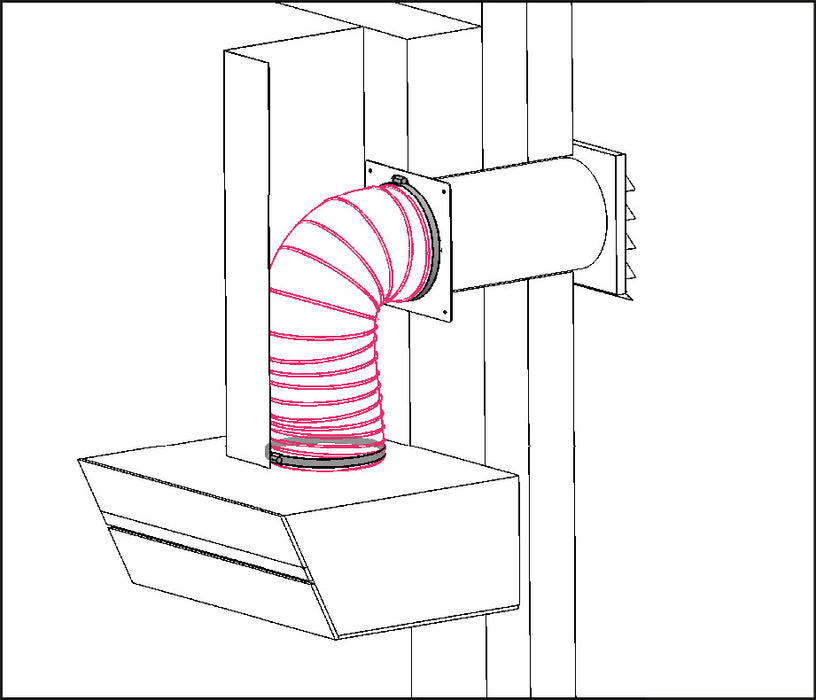 Naber | H-PXO Flexkanal | Schlauch | Ø 152 mm | L 3000 mm