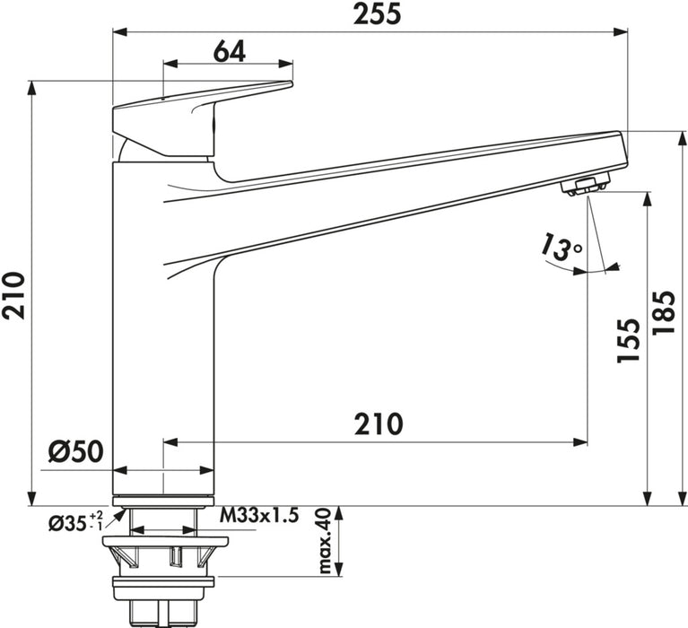 Ideal Standard | Ceraplan Neo 2 | Einhebelmischer | chrom | Hochdruck