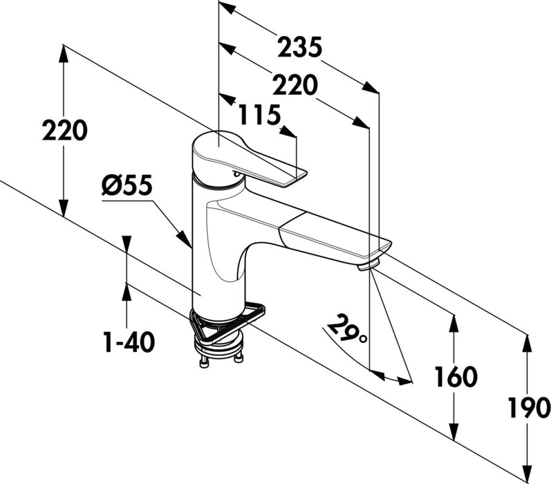 Kludi | Mix 2 | Einhebelmischer | chrom | Hochdruck