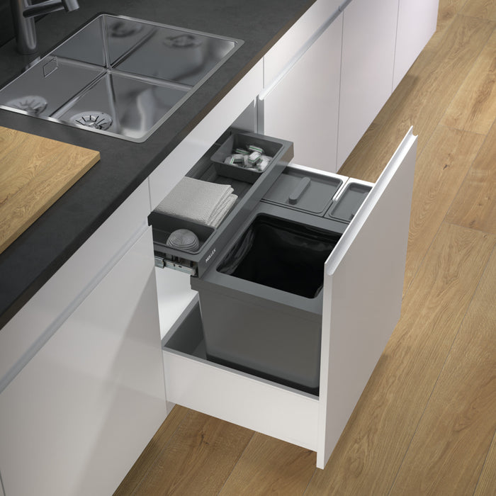 Naber | X-LINE 600/L5 mit Premium Schublade | Abfallsammler für vorhandene Auszüge | anthrazit | H 414 mm