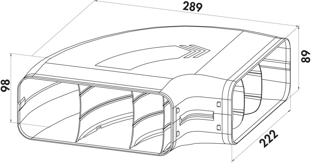 Naber | P-RBH 150 Rohrbogen horizontal 90° | Verbindungselement | hellgrau
