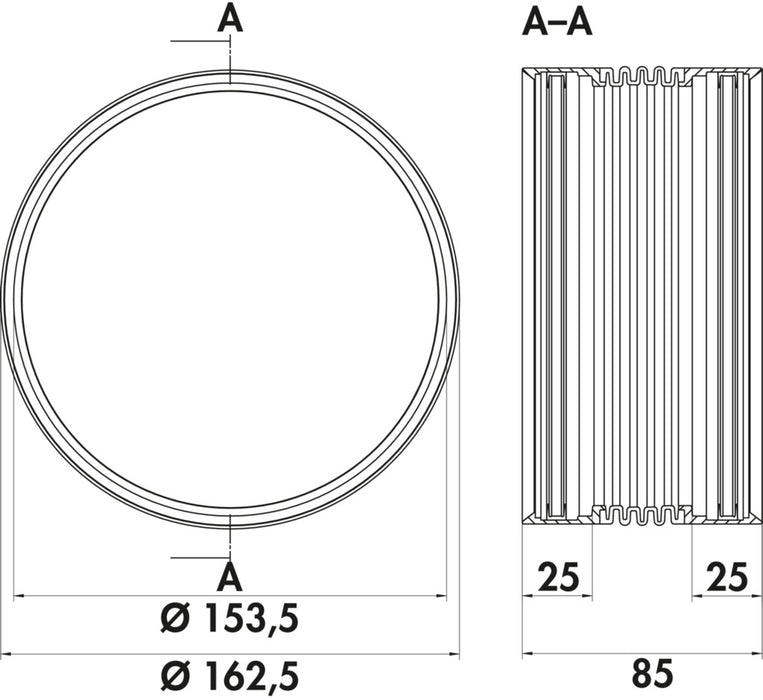 Naber | P-UVR 150 Universalverbinder | Verbindungselement | hellgrau