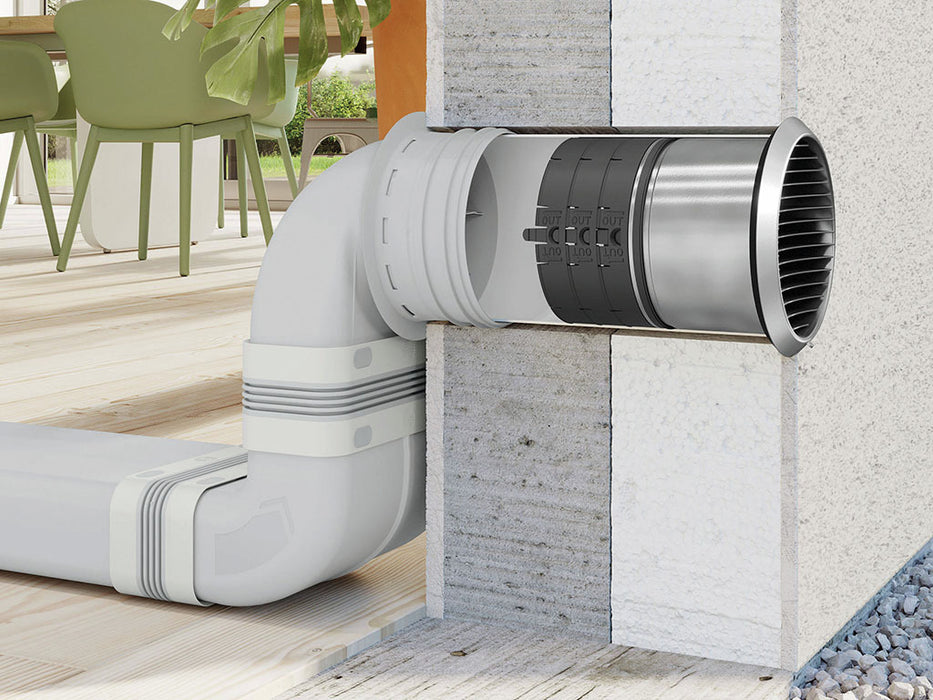 Naber | P-Turbo 150 Mauerkasten inkl. THERMOBOX | weiß | Edelstahl