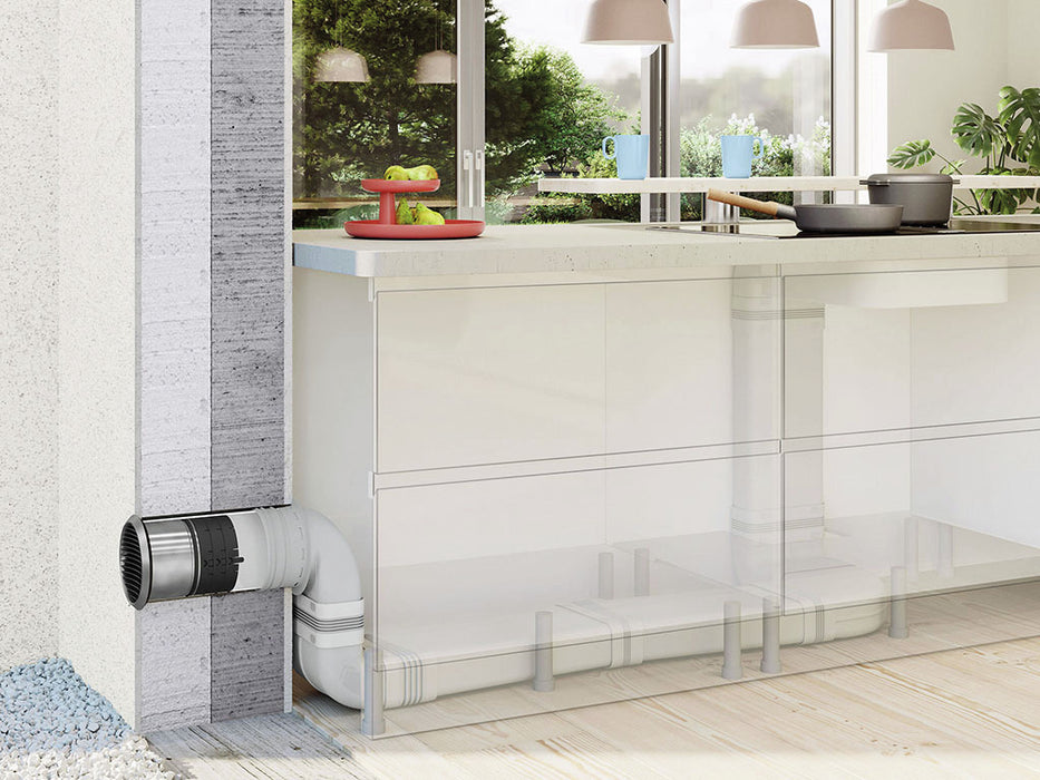 Naber | P-Turbo 150 Mauerkasten inkl. THERMOBOX | weiß | Edelstahl