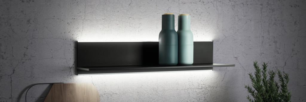 Naber | Liente Farbwechsel LED Wandboard | Regalsystem | L 900 mm | 21 W | schwarz matt