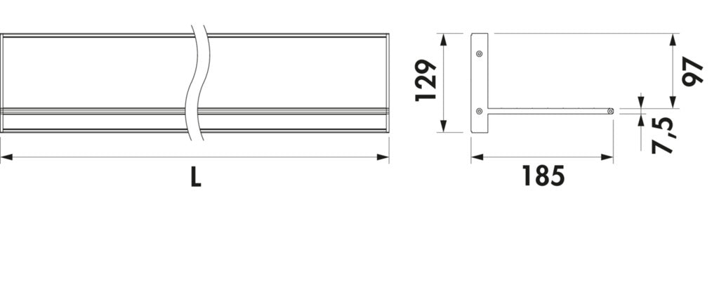 Naber | Liente Farbwechsel LED Wandboard | Regalsystem | L 900 mm | 21 W | schwarz matt