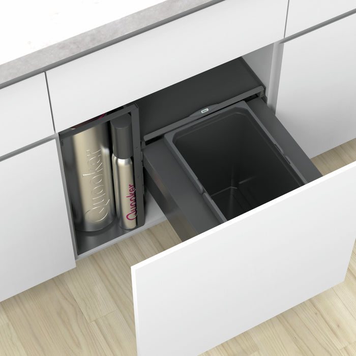 Naber | Cox® Base Q 360 S/400-1 | Abfallsammler für Frontauszüge | anthrazit | H 360 mm