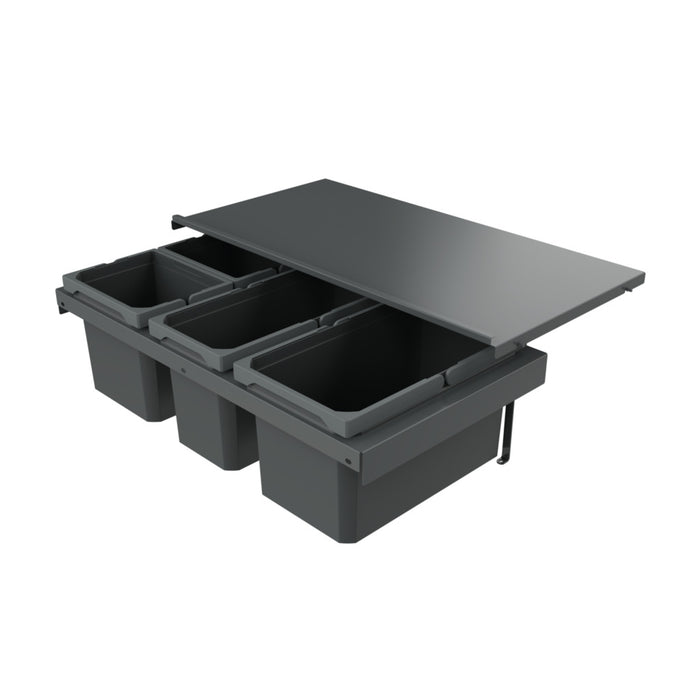 Naber | Cox Stand-UP® 250 S/800-4 | Abfallsammler für vorhandene Auszüge | ohne Biodeckel | anthrazit | H 250 mm