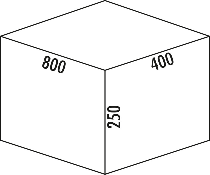 Naber | Cox Stand-UP® 250 S/800-3 | Abfallsammler für vorhandene Auszüge | anthrazit | H 250 mm