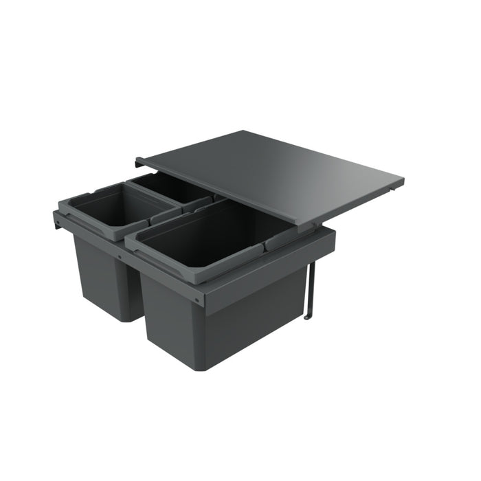 Naber | Cox Stand-UP® 280 S/600-3 | Abfallsammler für vorhandene Auszüge | ohne Biodeckel | anthrazit | H 280 mm