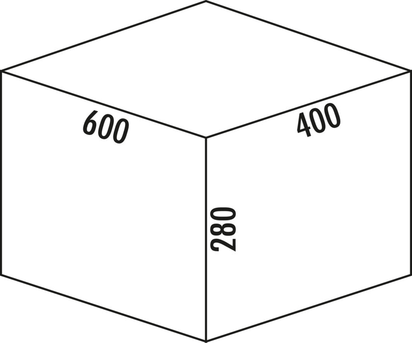 Naber | Cox Stand-UP® 280 S/600-3 | Abfallsammler für vorhandene Auszüge | mit Biodeckel | anthrazit | H 275 mm