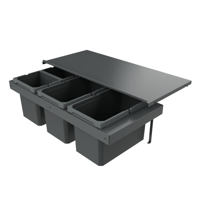 Naber | Cox Stand-UP® 280 S/900-4 | Abfallsammler für vorhandene Auszüge | ohne Biodeckel | anthrazit | H 280 mm