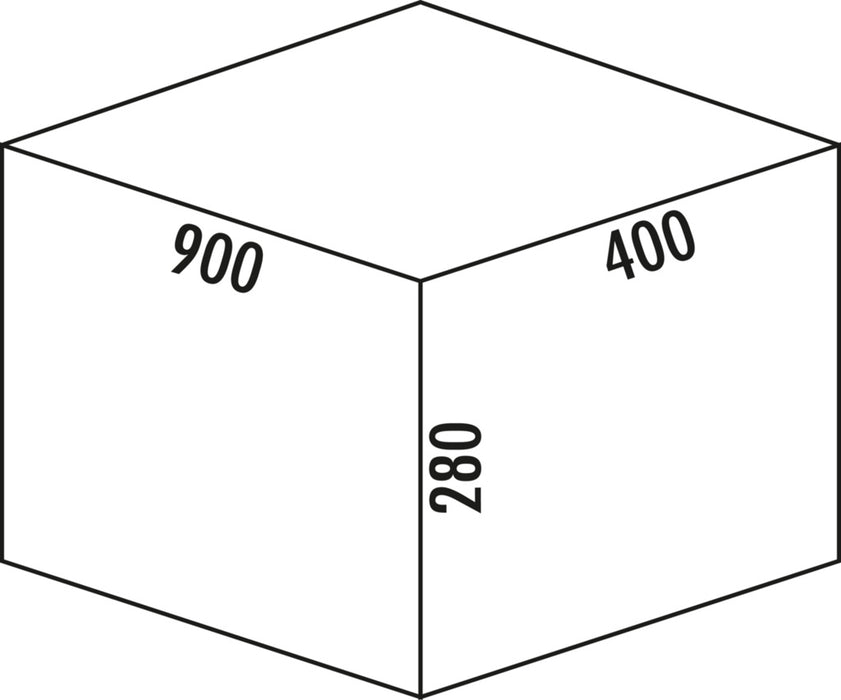 Naber | Cox Stand-UP® 280 S/900-4 | Abfallsammler für vorhandene Auszüge | mit Biodeckel | anthrazit | H 280 mm