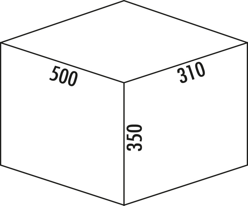 Naber | Cox Stand-UP® 350 K/500-3 | Abfallsammler für vorhandene Auszüge | anthrazit | H 350 mm