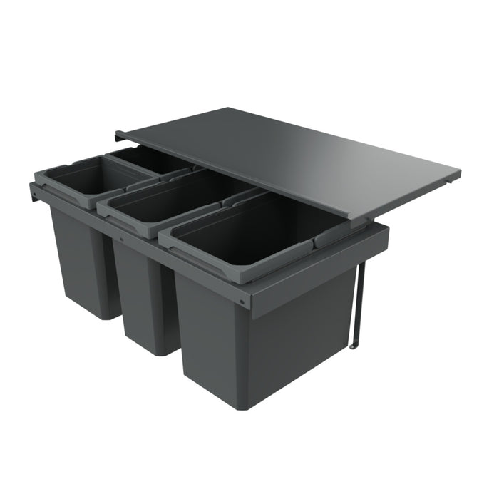 Naber | Cox Stand-UP® 350 S/800-4 | Abfallsammler für vorhandene Auszüge | ohne Biodeckel | anthrazit | H 350 mm